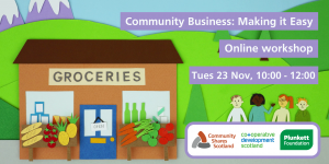 'Community Business: Making it Easy' event promo